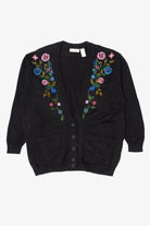 Vintage Black Elisabeth Bead Embroidered Cardigan (2000s)