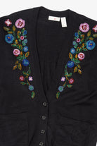Vintage Black Elisabeth Bead Embroidered Cardigan (2000s)