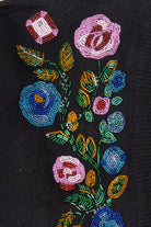 Vintage Black Elisabeth Bead Embroidered Cardigan (2000s)