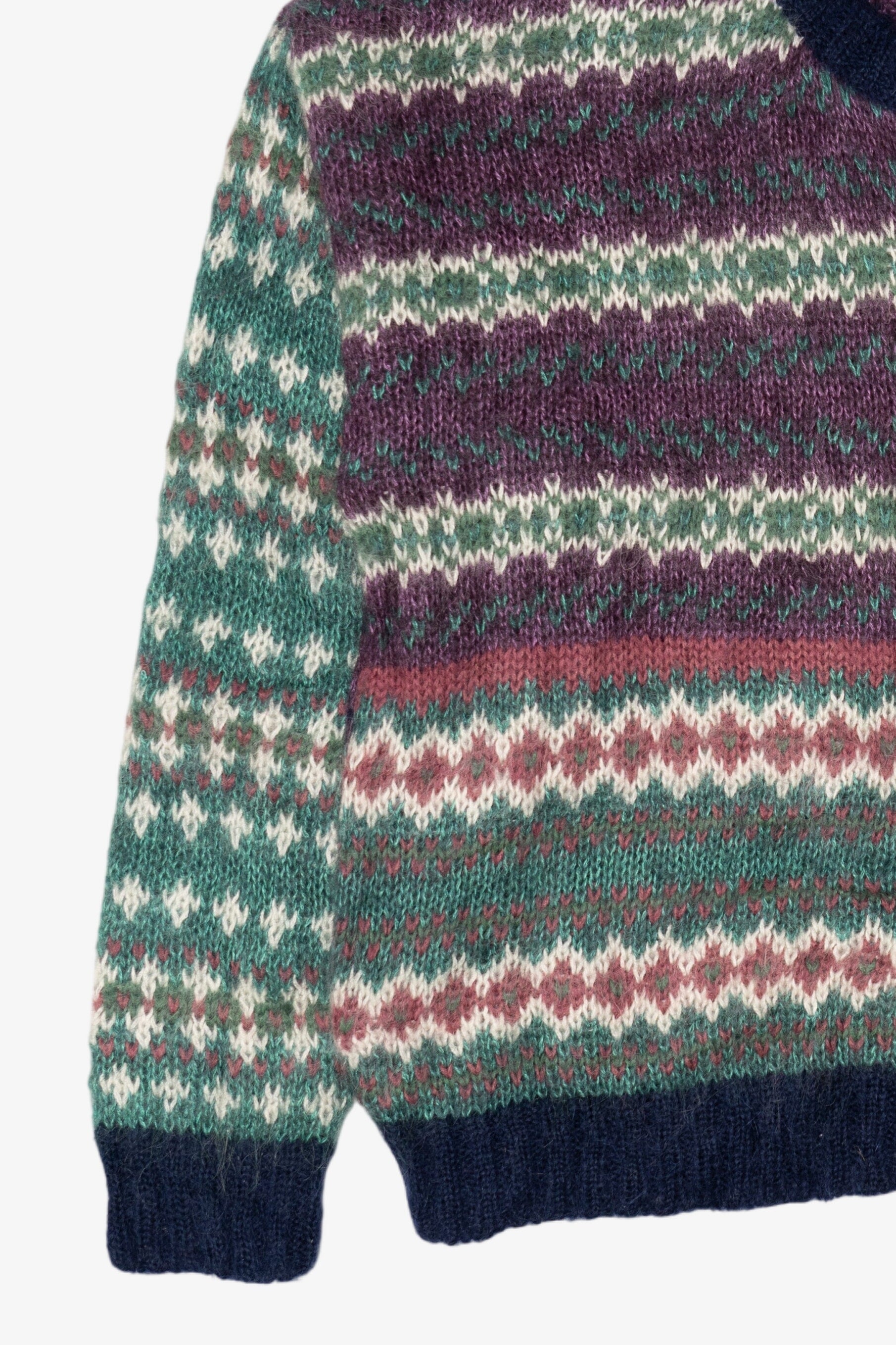 Vintage Green And Purple Maurices Cardigan Sweater (1990s)