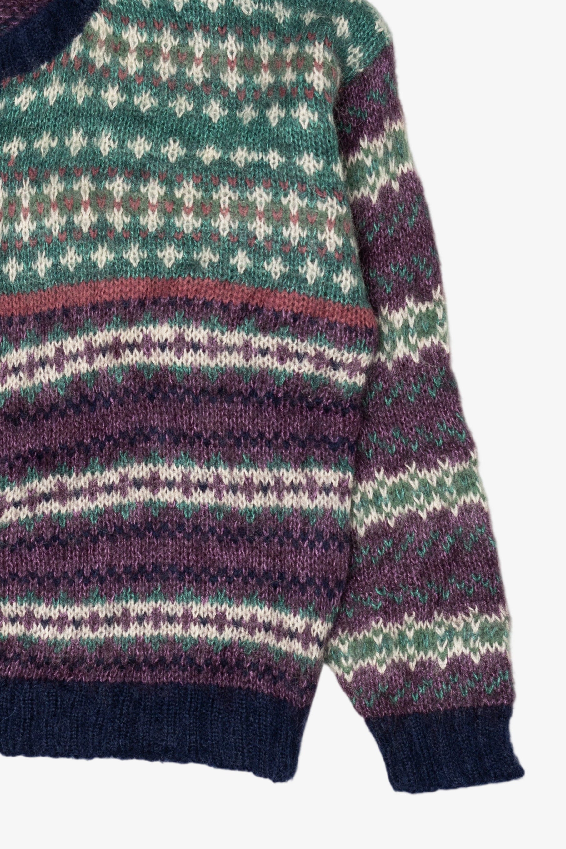 Vintage Green And Purple Maurices Cardigan Sweater (1990s)