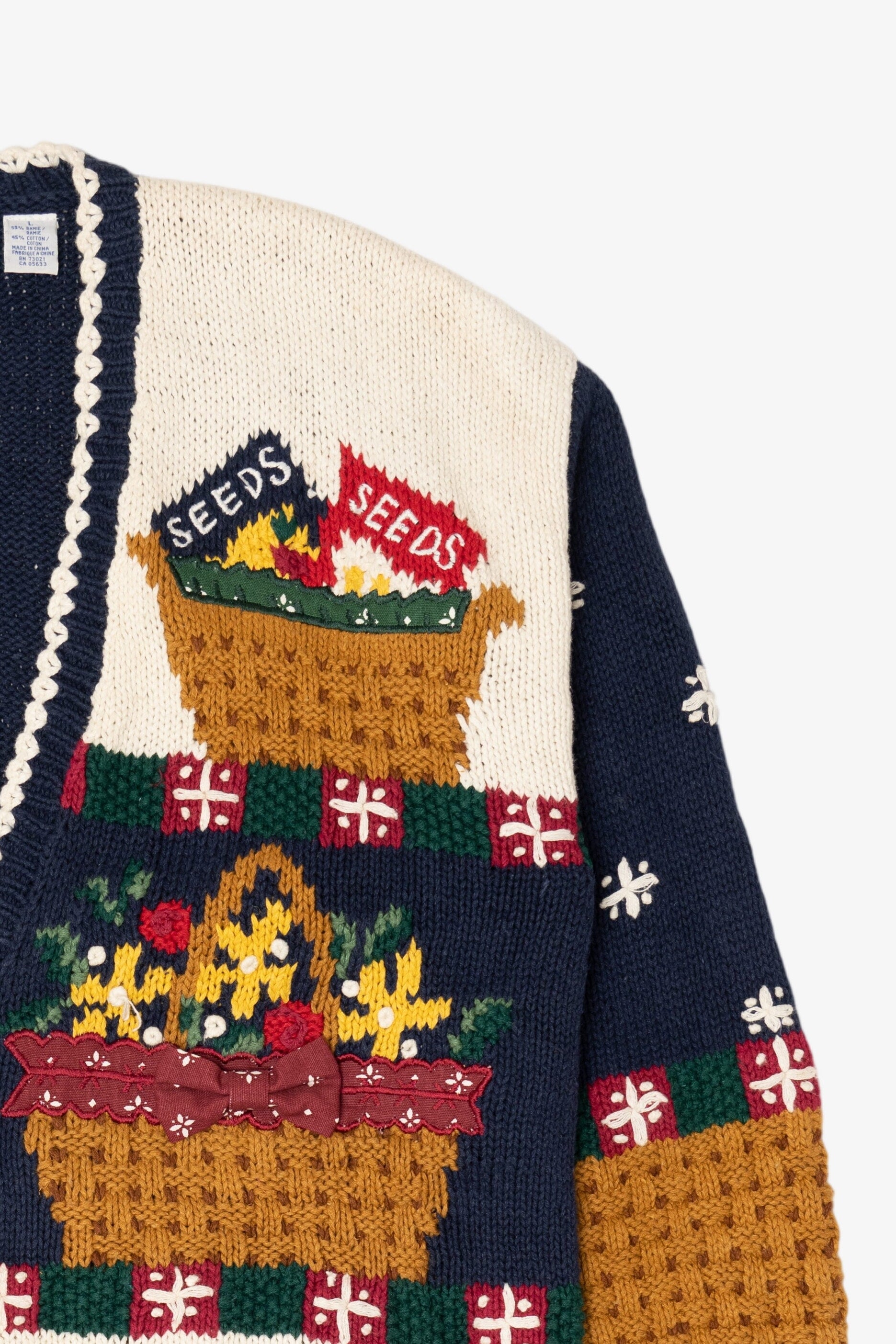 Vintage Belle Pointe Longaberger Basket Cardigan (1990s)