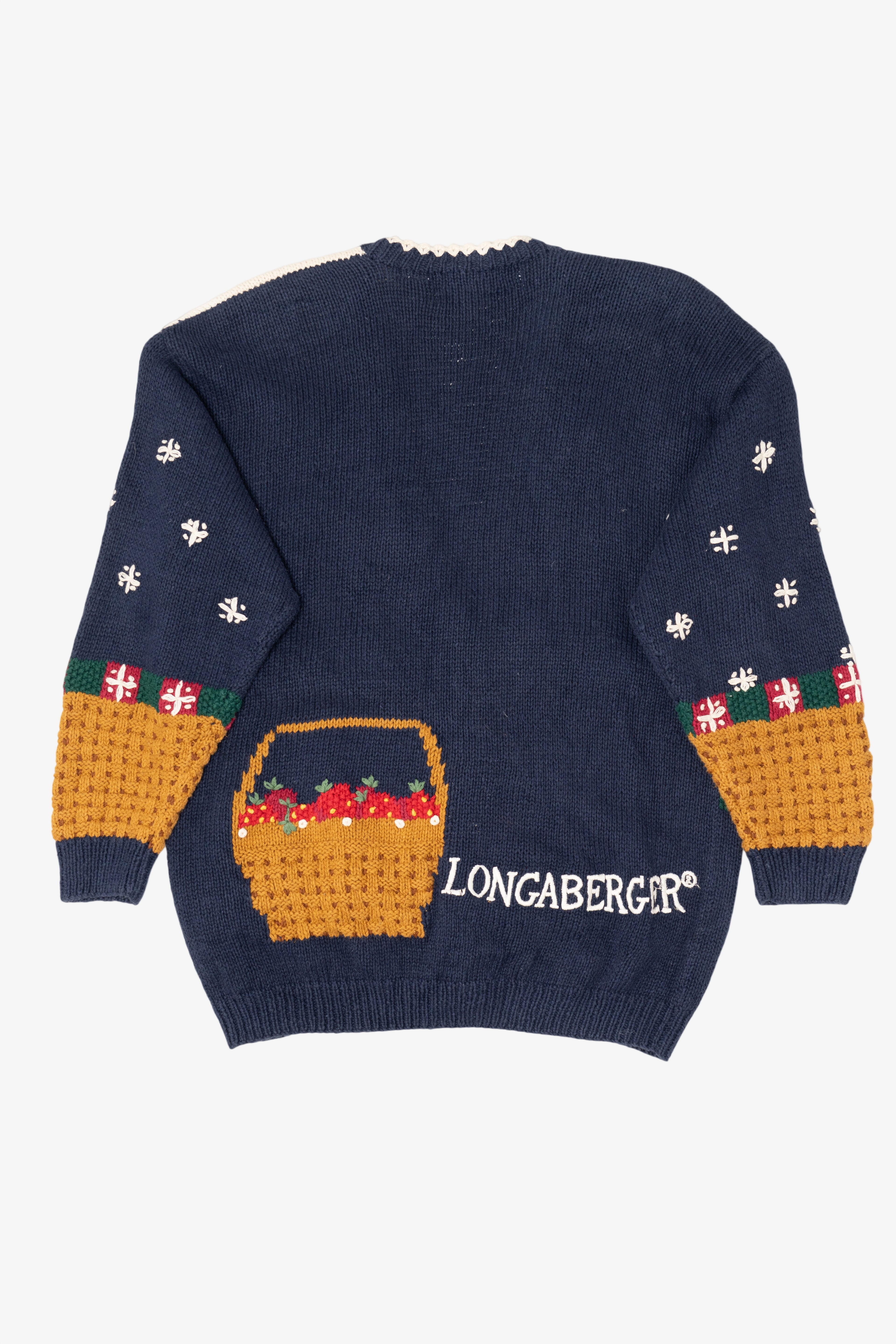 Vintage Belle Pointe Longaberger Basket Cardigan (1990s)