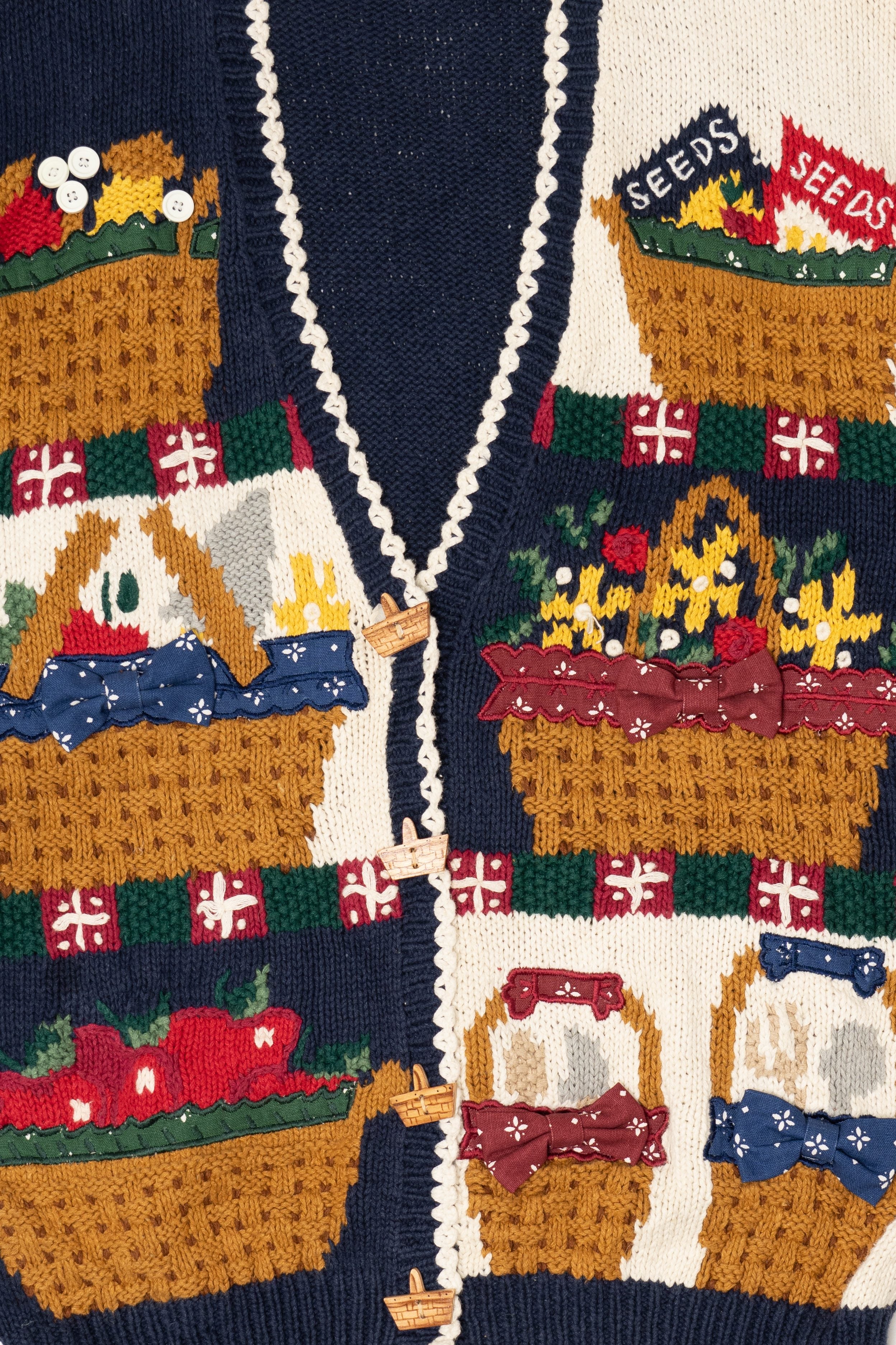 Vintage Belle Pointe Longaberger Basket Cardigan (1990s)