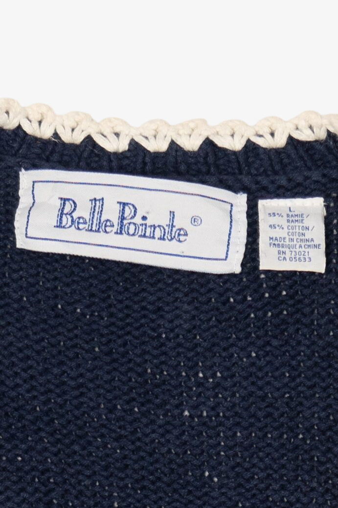 Vintage Belle Pointe Longaberger Basket Cardigan (1990s)