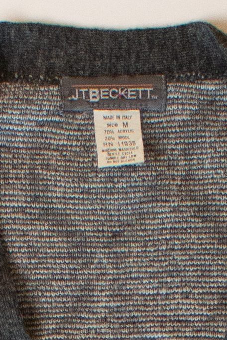 Vintage Charcoal JT Beckett Cardigan (1980s)