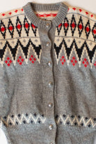 Vintage Hand Knit Fair Isle Cardigan (1980s)