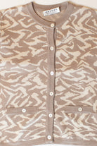Vintage Beige Zebra Cardigan (1990s)