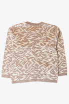 Vintage Beige Zebra Cardigan (1990s)