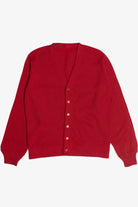 Vintage Red Button Up Cardigan Sweater (1980s)