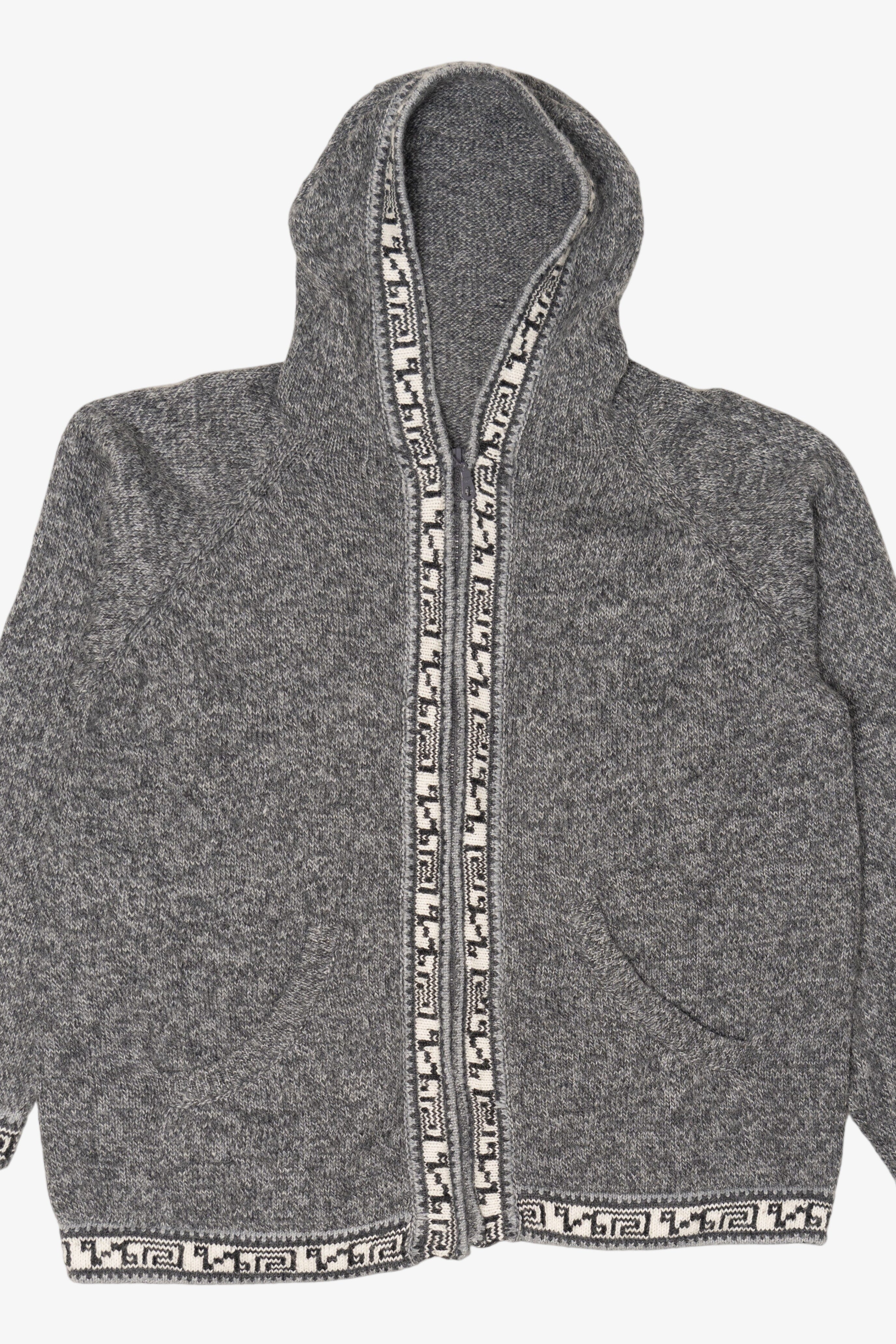 Vintage Gray Artesanias Marcia Hooded Sweater (1990s)