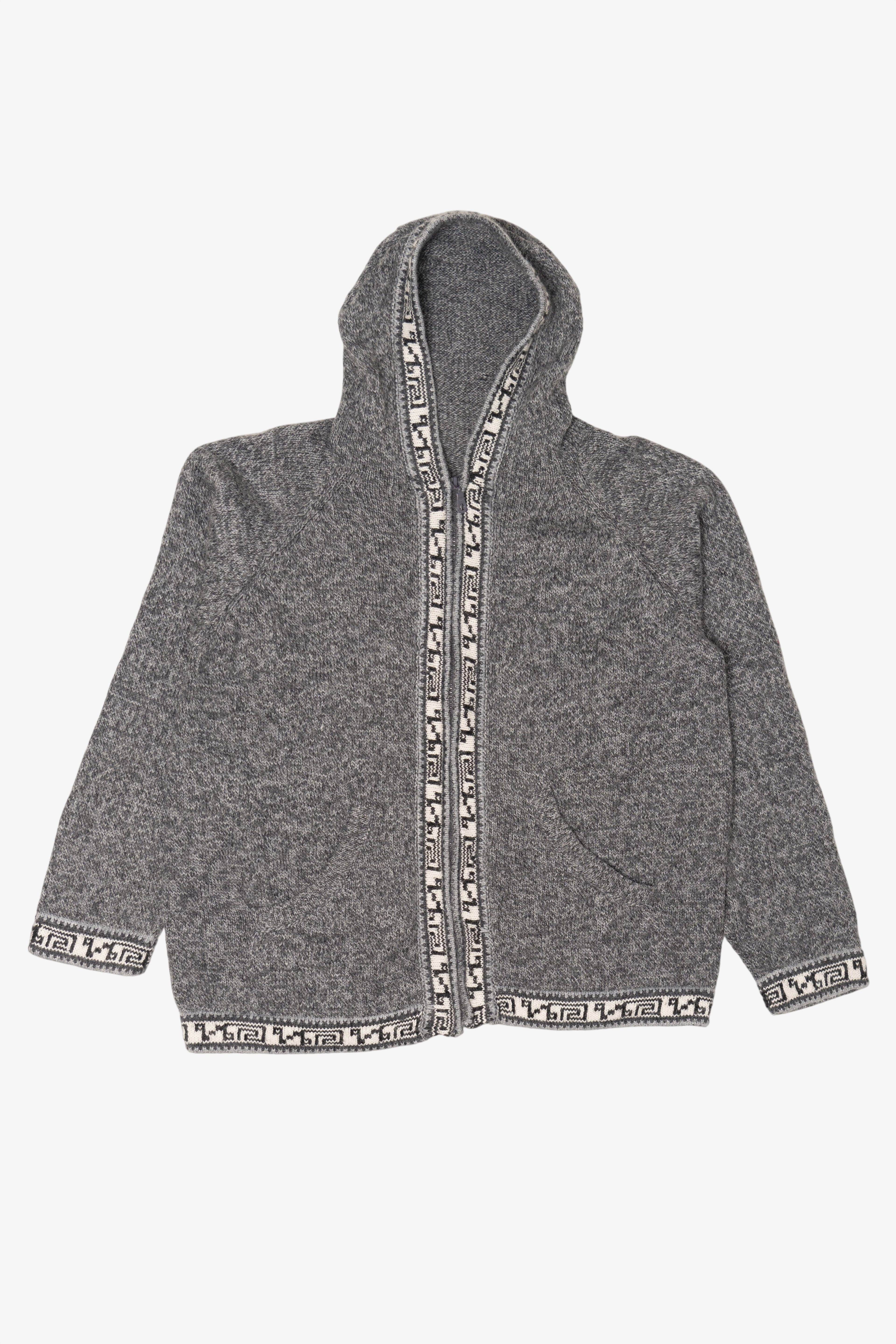 Vintage Gray Artesanias Marcia Hooded Sweater (1990s)