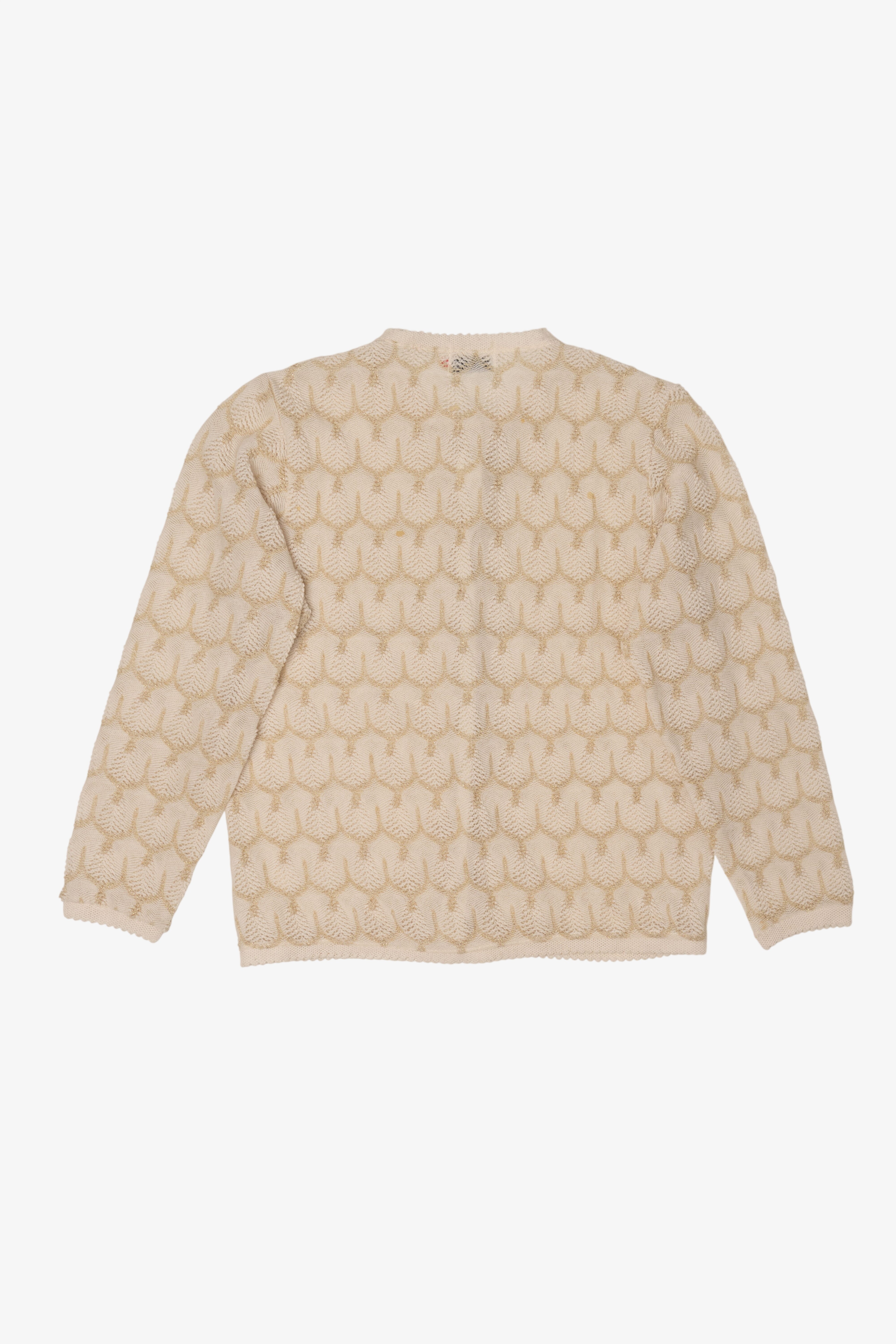 Vintage Ivory Fashion Elle Cardigan (1970s)