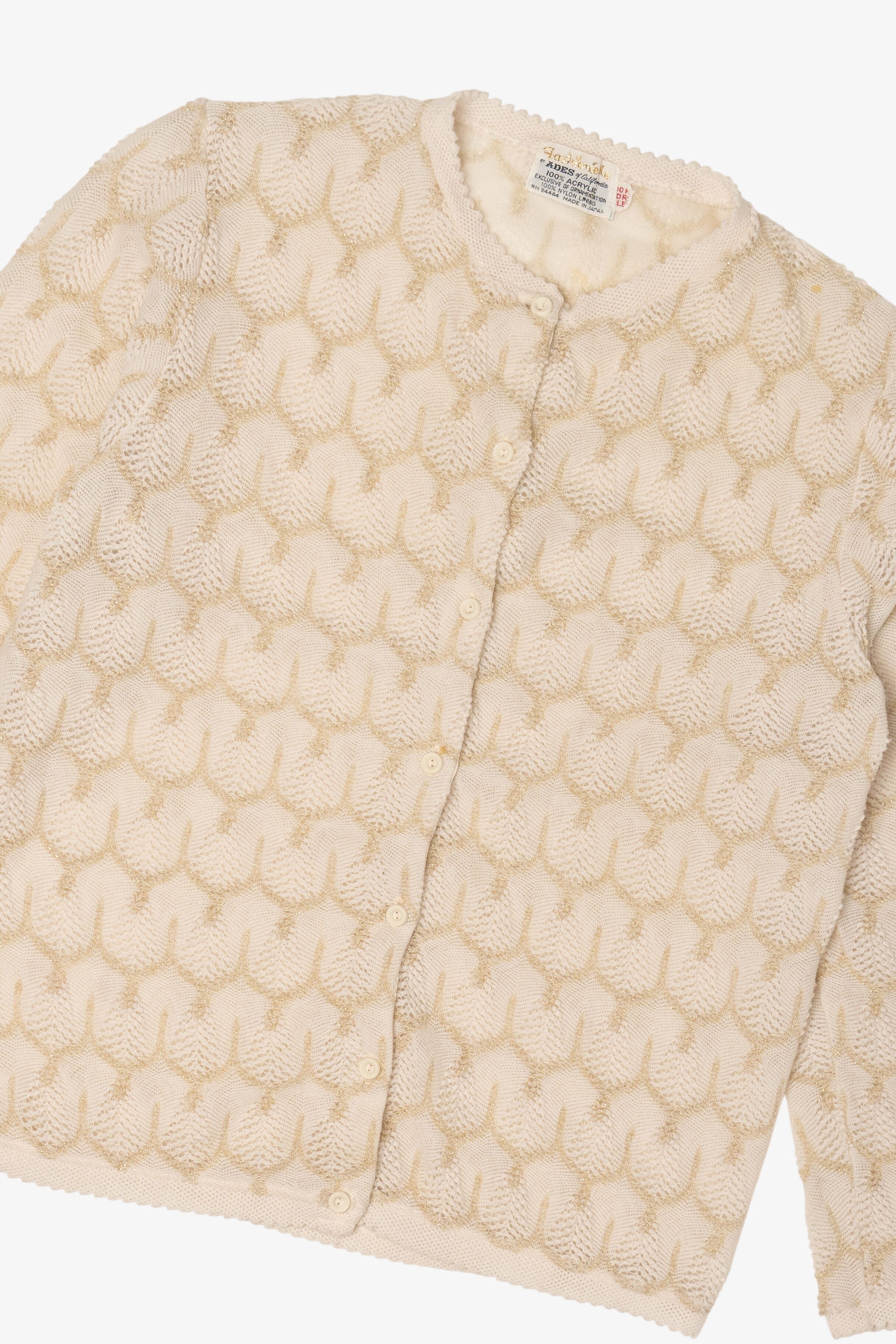 Vintage Ivory Fashion Elle Cardigan (1970s)