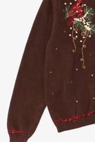 Vintage Dark Brown Sequin Cardinals Cardigan (1990s)