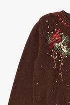 Vintage Dark Brown Sequin Cardinals Cardigan (1990s)