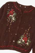Vintage Dark Brown Sequin Cardinals Cardigan (1990s)