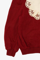 Vintage Red Nilani Lace Collar Cardigan Sweater (1980s)