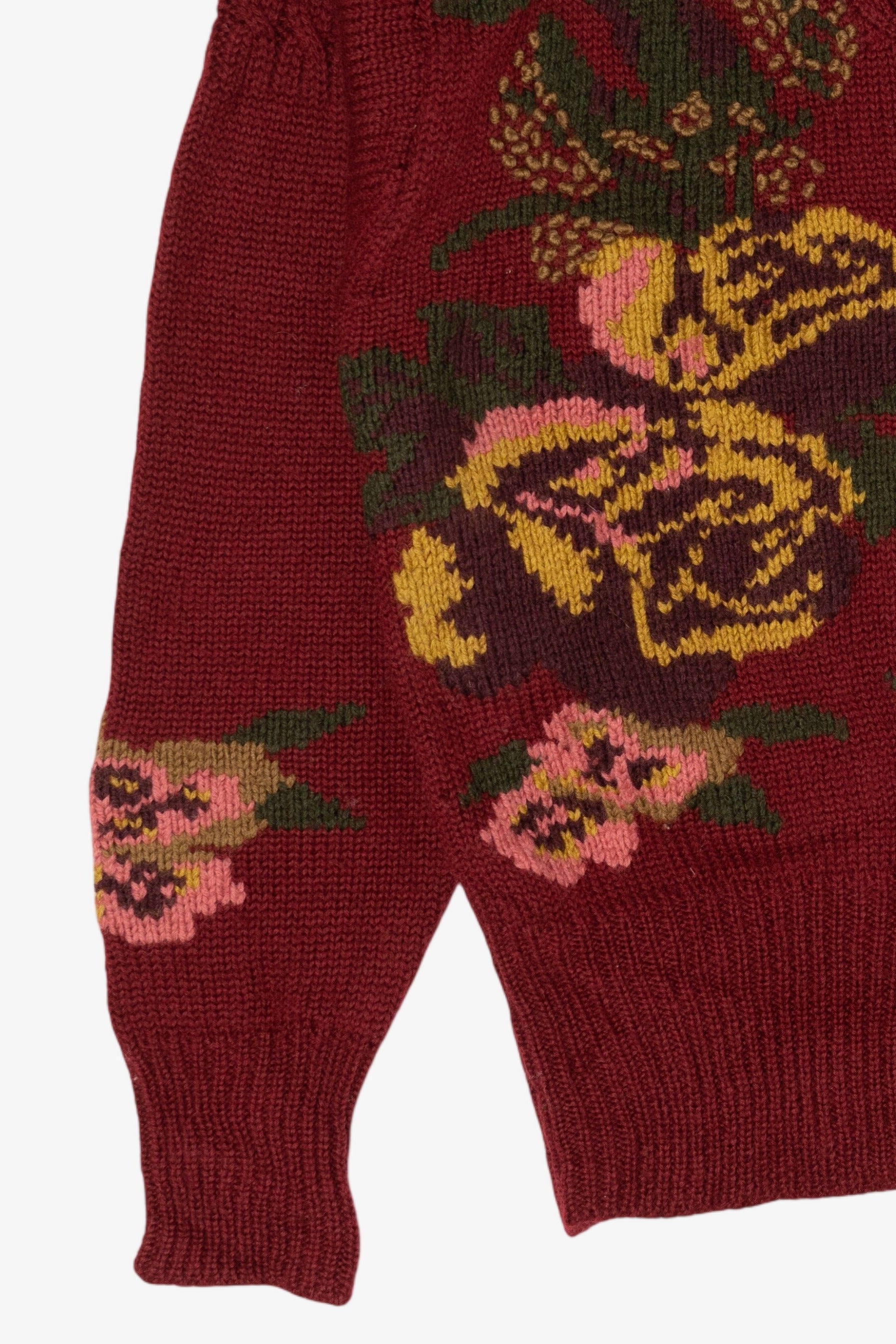 Vintage Burgundy Robin Sinkler Cardigan Sweater (1990s)