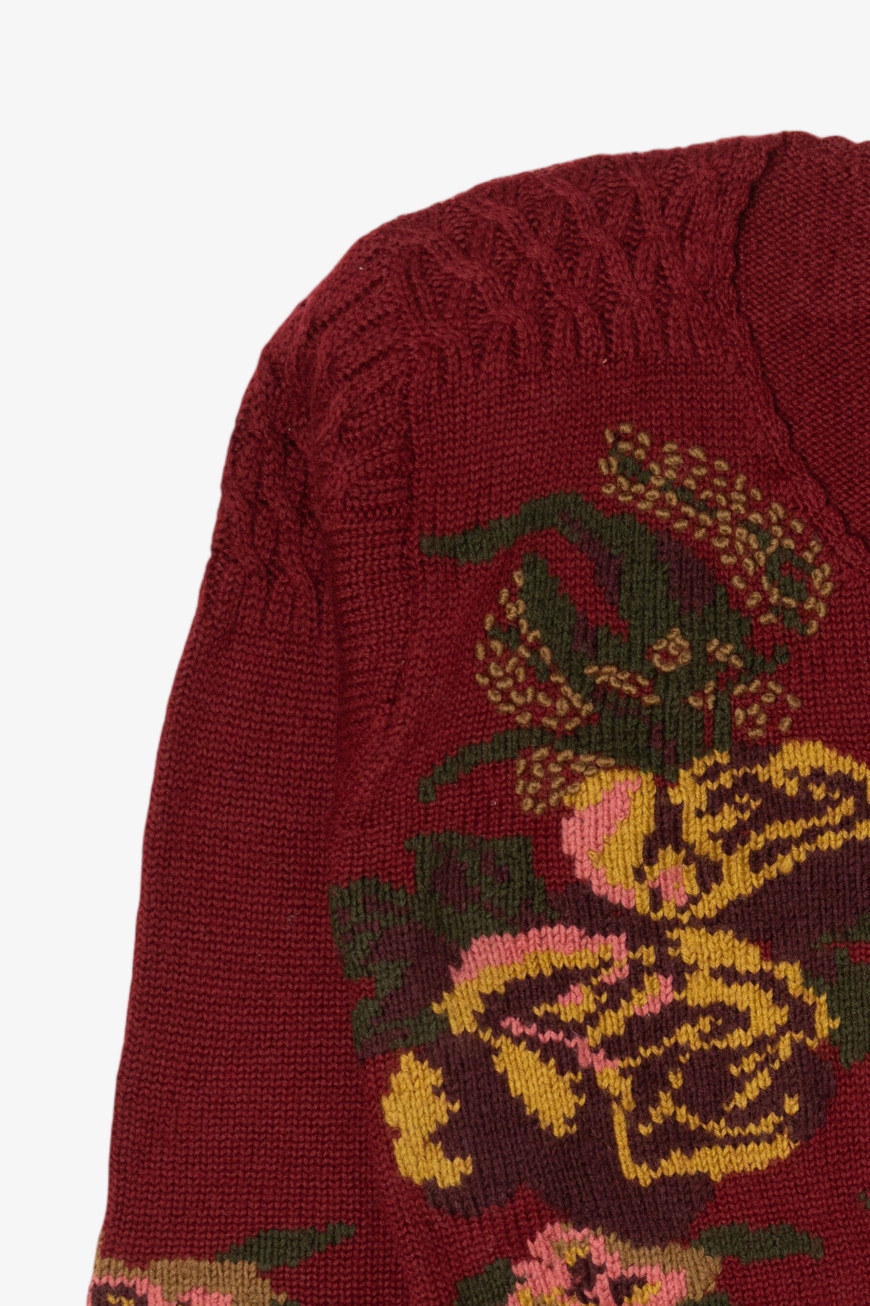 Vintage Burgundy Robin Sinkler Cardigan Sweater (1990s)