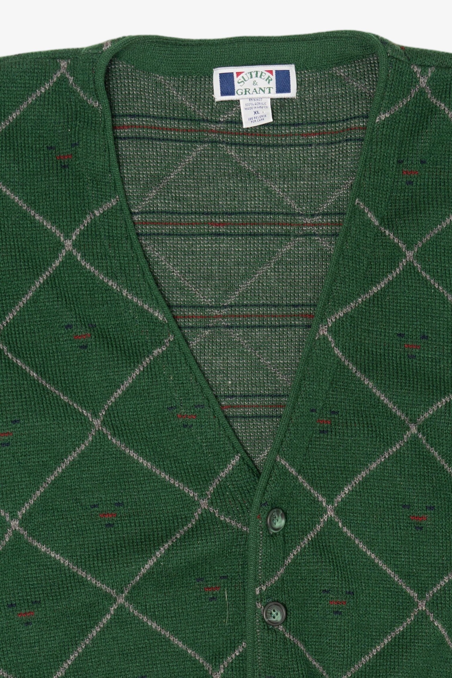 Vintage Green Sutter & Grant Cardigan Sweater (1990s)