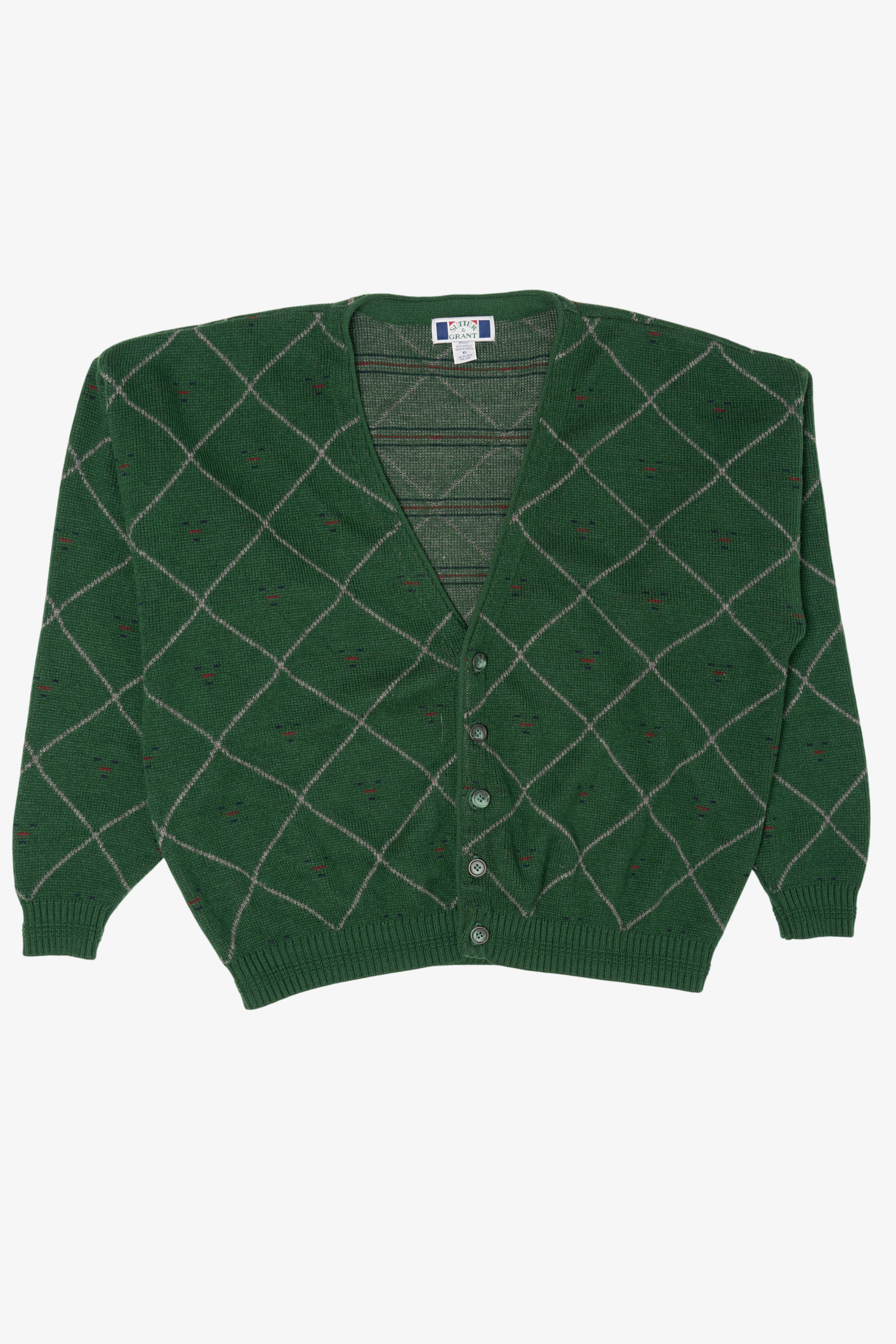 Vintage Green Sutter & Grant Cardigan Sweater (1990s)