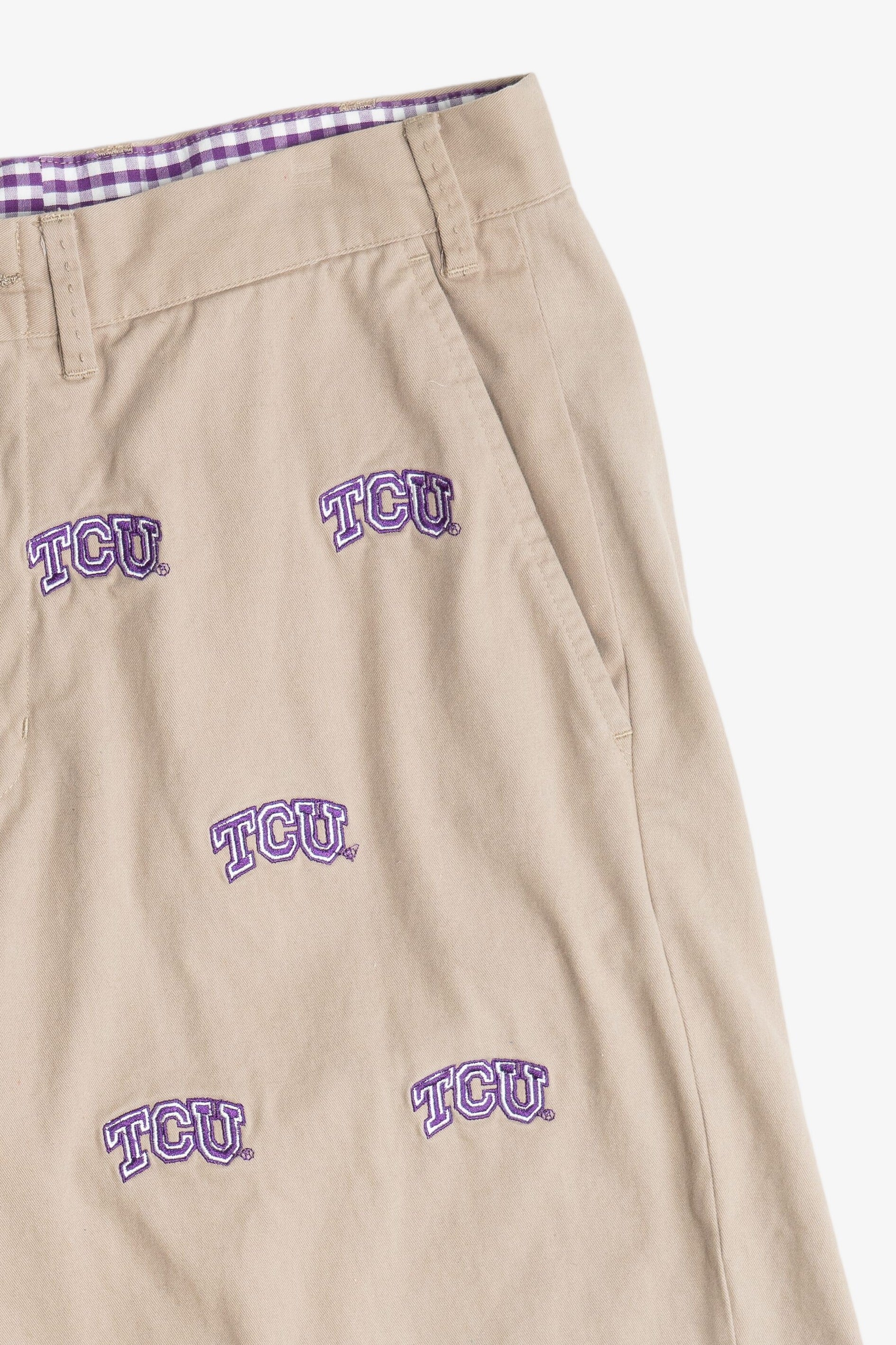 "TCU" Texas Christian University Embroidered Shorts (2010s)
