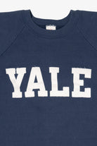 Vintage Navy Blue Yale University Cut Off Raglan Sweatshirt (1990s)