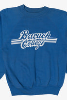 Vintage Blue Baruch College Raglan Sweatshirt (1990s)