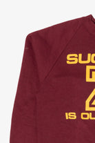 Vintage Burgundy "Success Is Our Game" Raglan Sweatshirt (1990s)