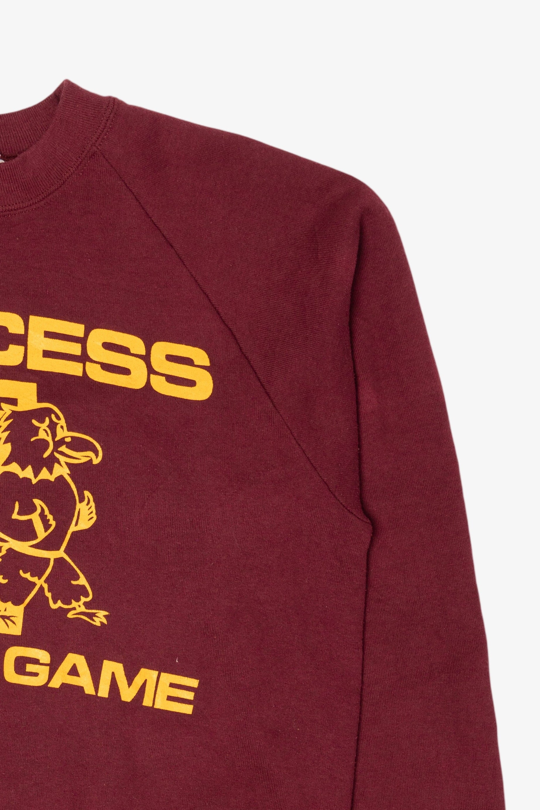Vintage Burgundy "Success Is Our Game" Raglan Sweatshirt (1990s)