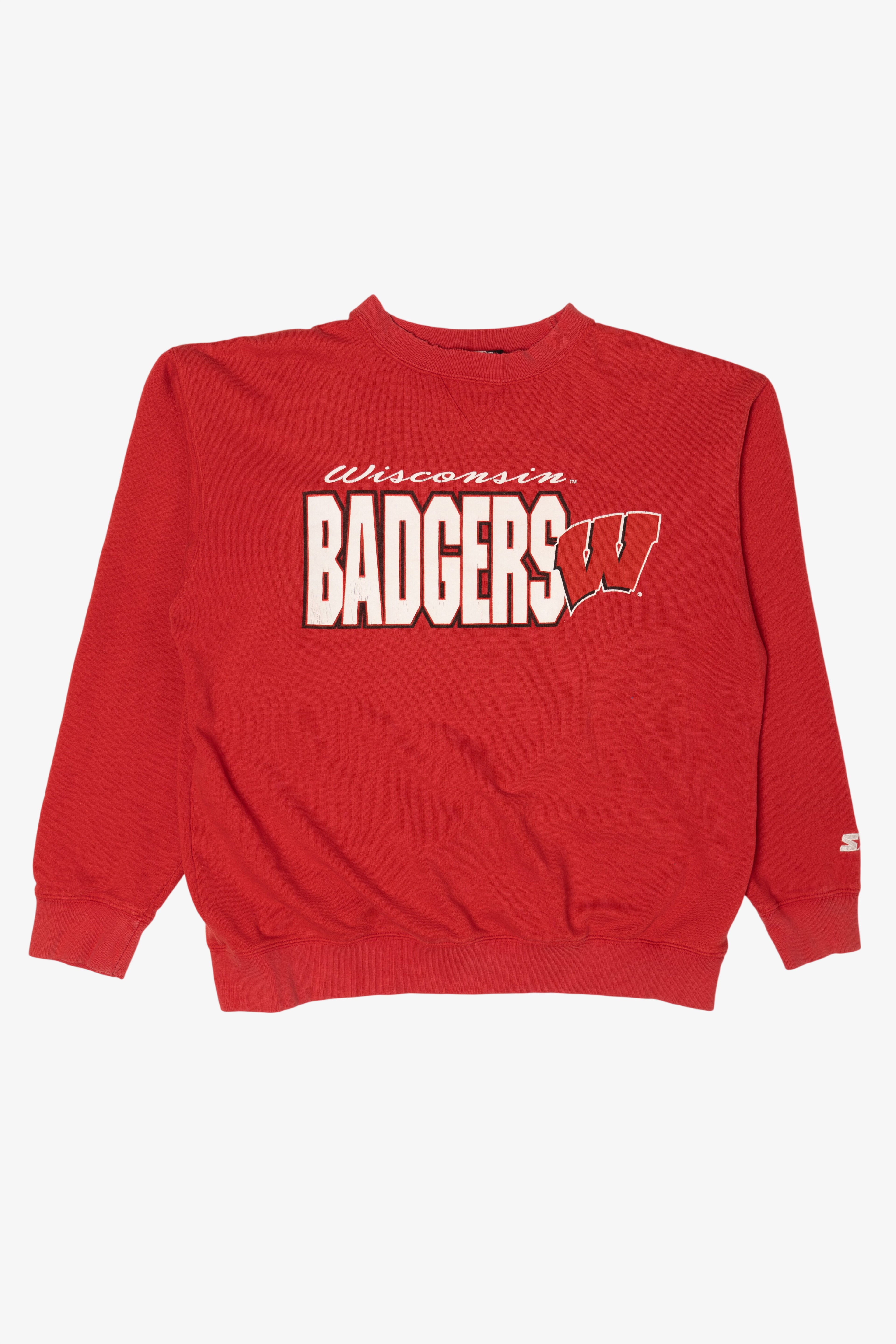 Vintage Wisconsin Badgers Red Starter Sweatshirt (1990s)