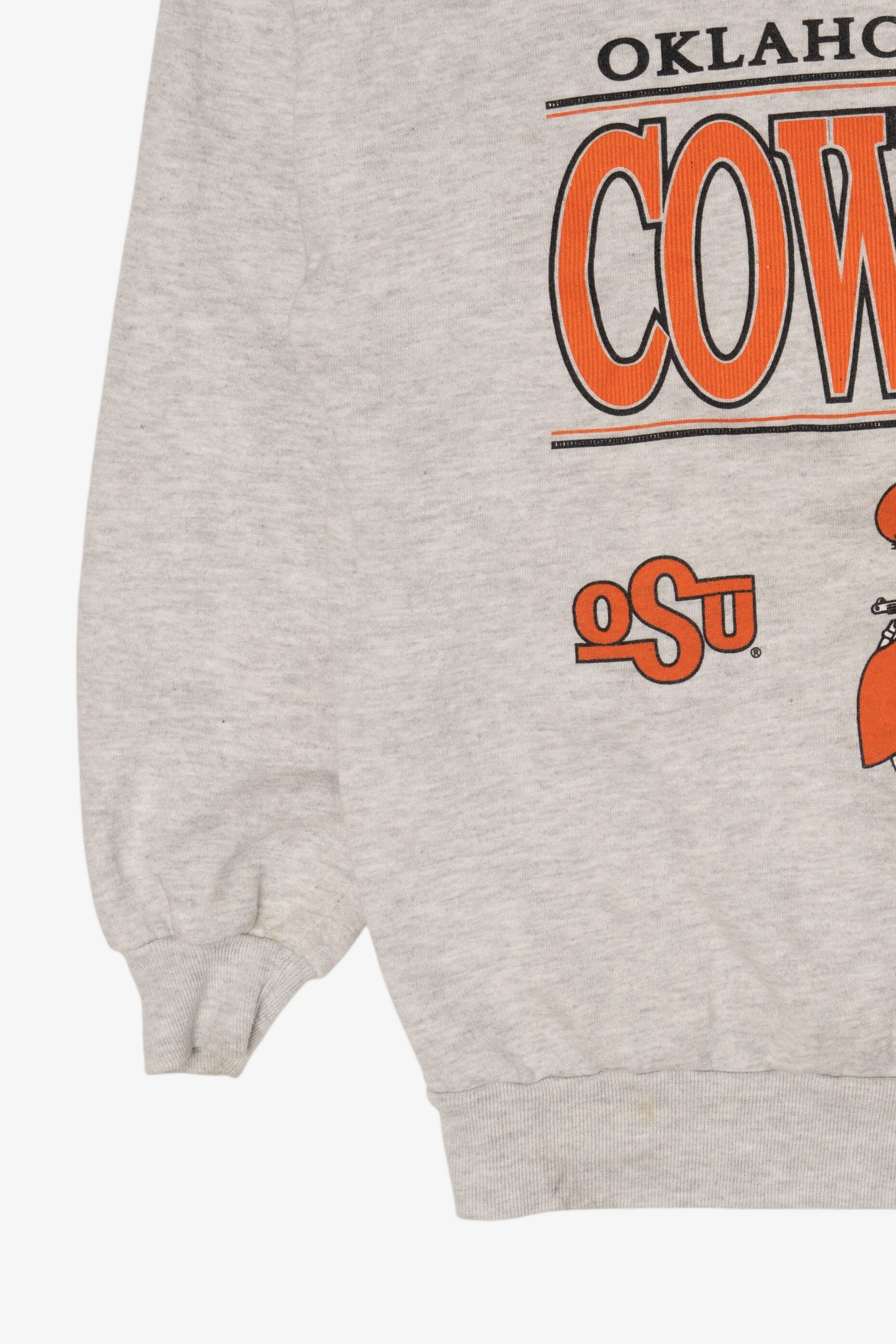 Vintage Light Gray Oklahoma State Cowboys Sweatshirt (1990s)