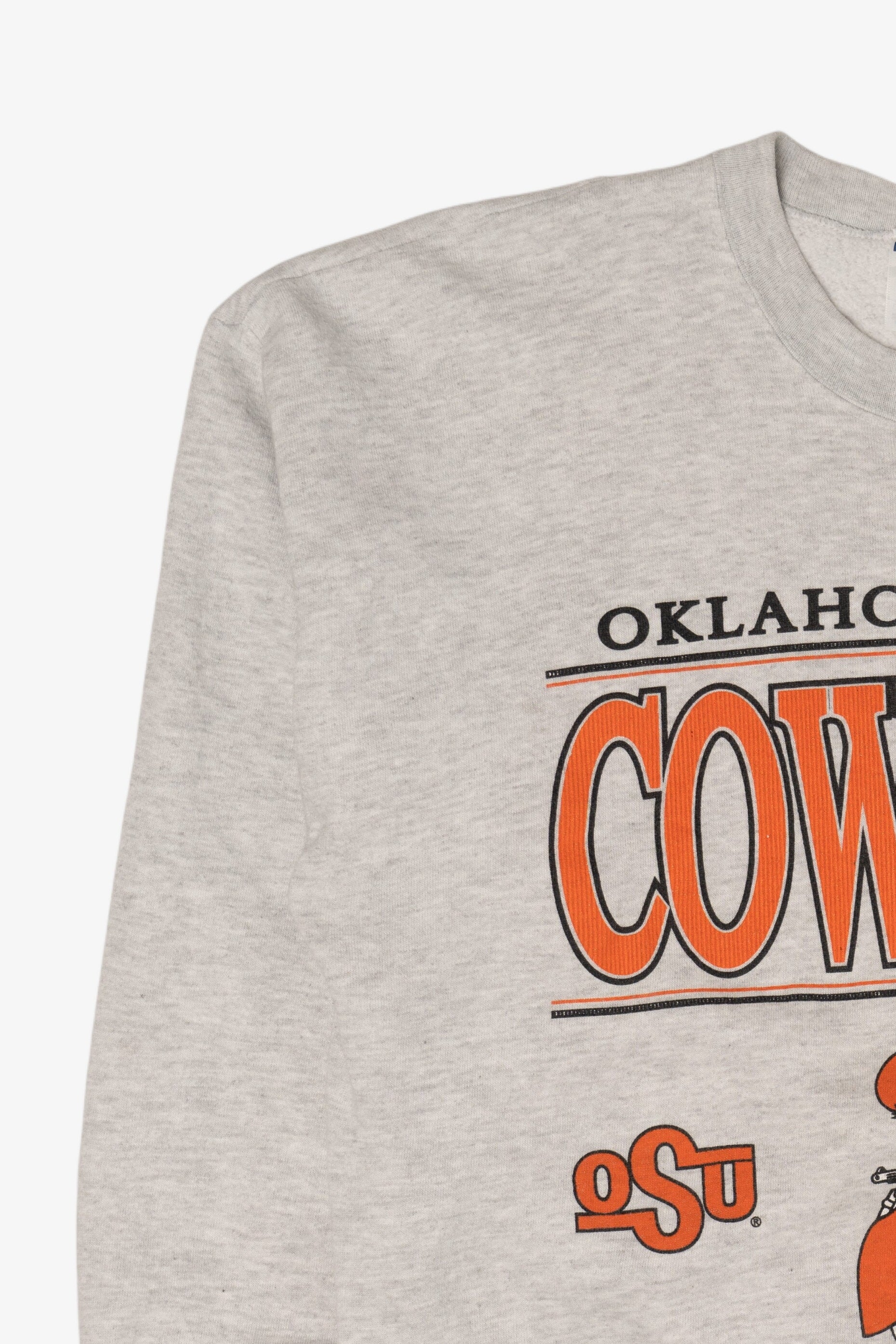 Vintage Light Gray Oklahoma State Cowboys Sweatshirt (1990s)