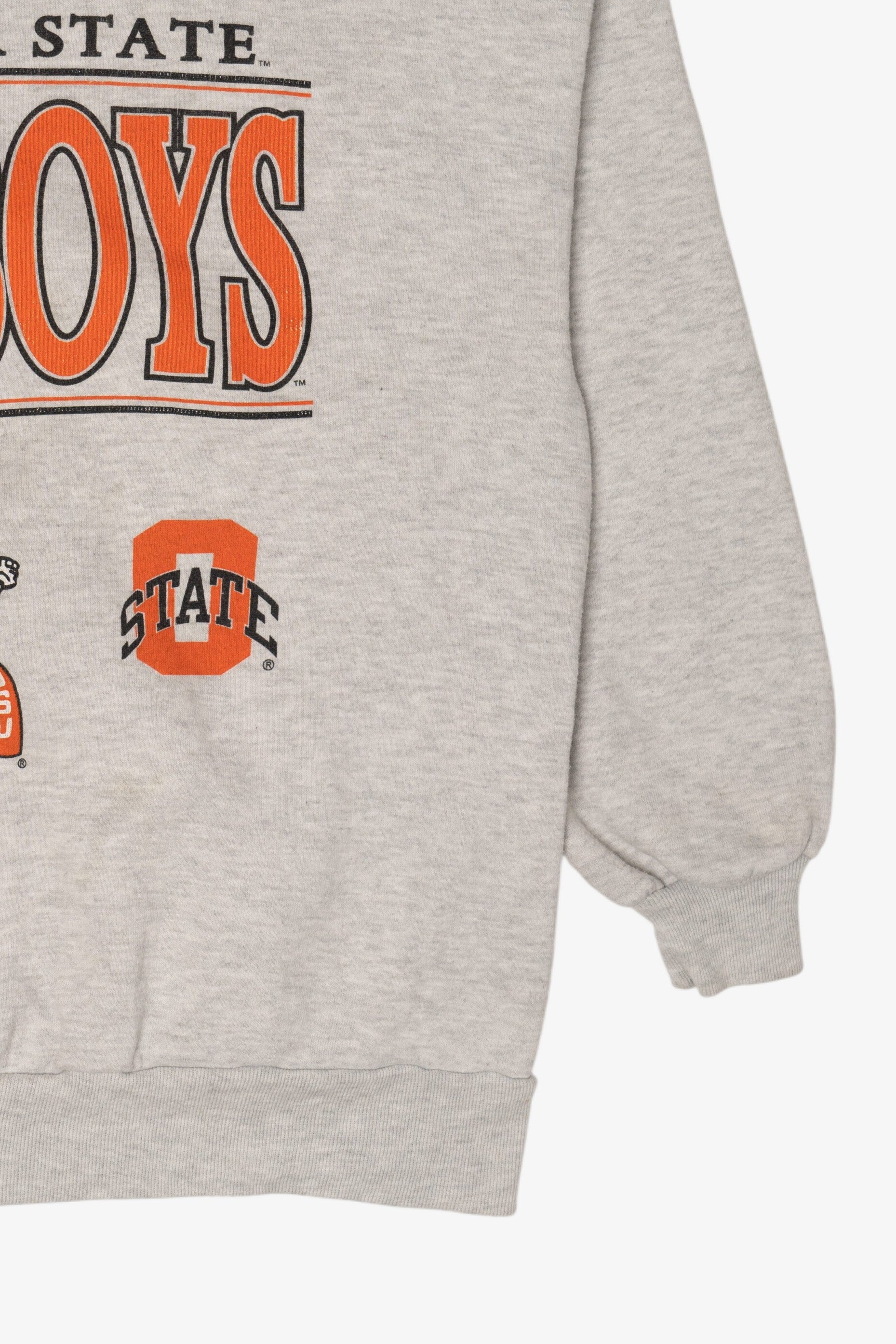 Vintage Light Gray Oklahoma State Cowboys Sweatshirt (1990s)