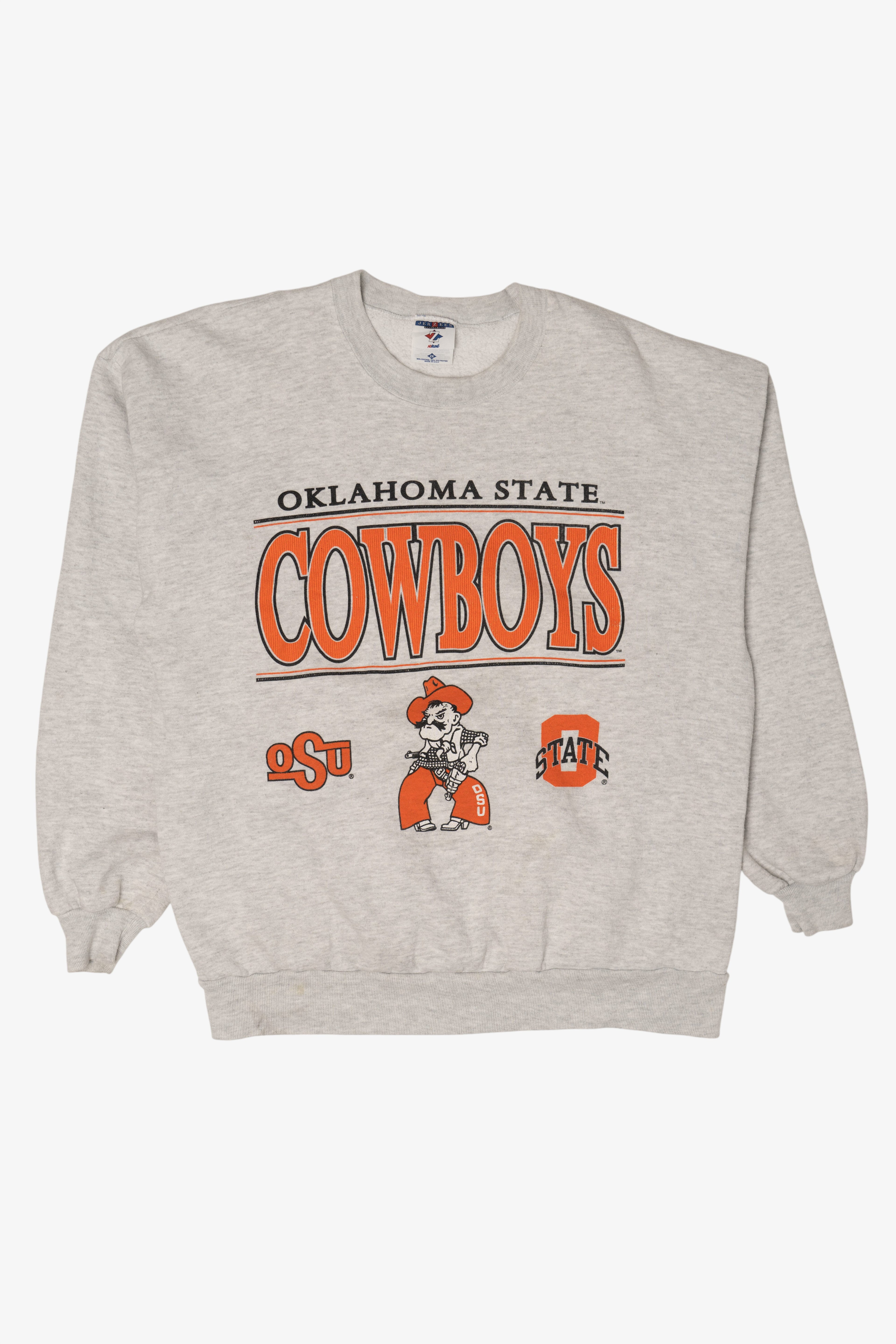 Vintage Light Gray Oklahoma State Cowboys Sweatshirt (1990s)