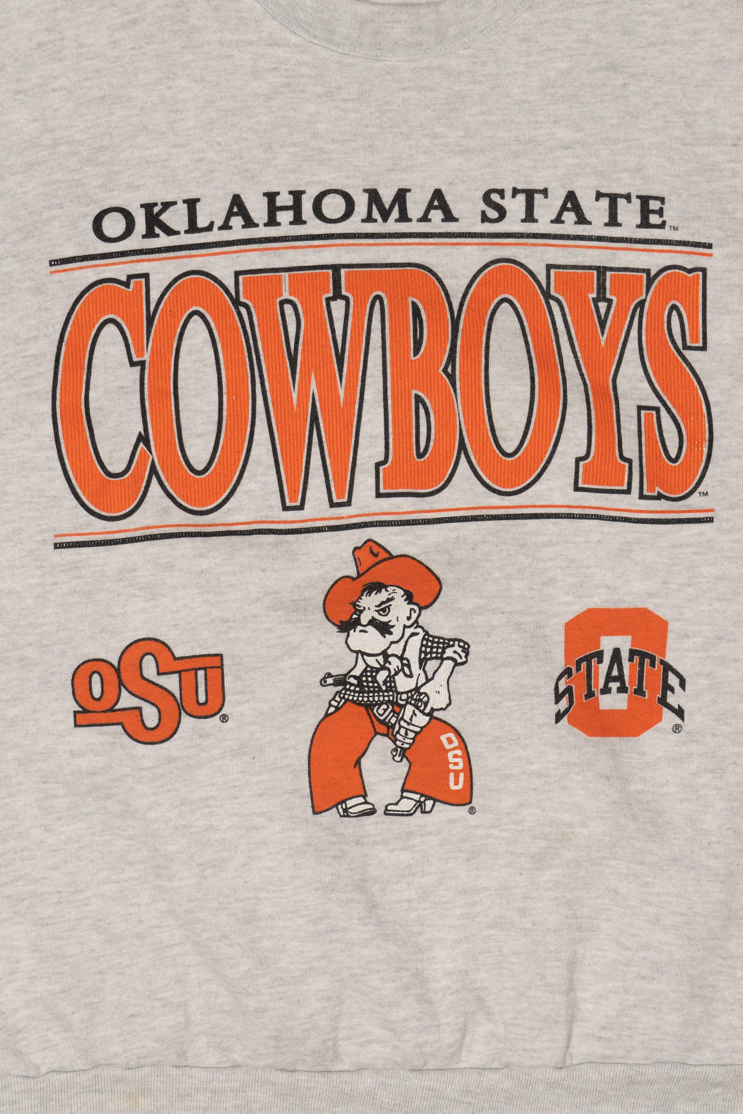 Vintage Light Gray Oklahoma State Cowboys Sweatshirt (1990s)