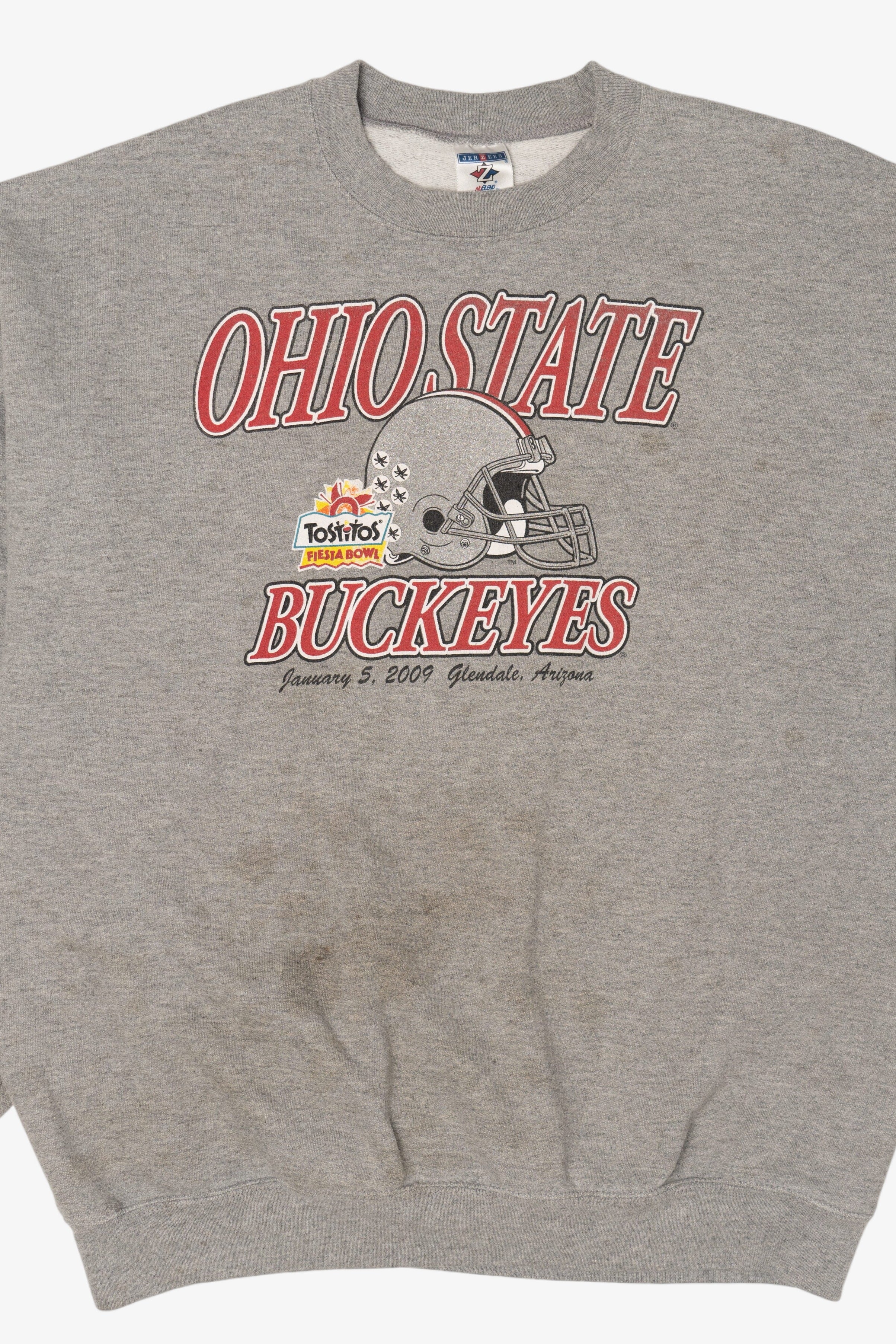 Gray Distressed Ohio State Buckeyes Sweatshirt (2000s)
