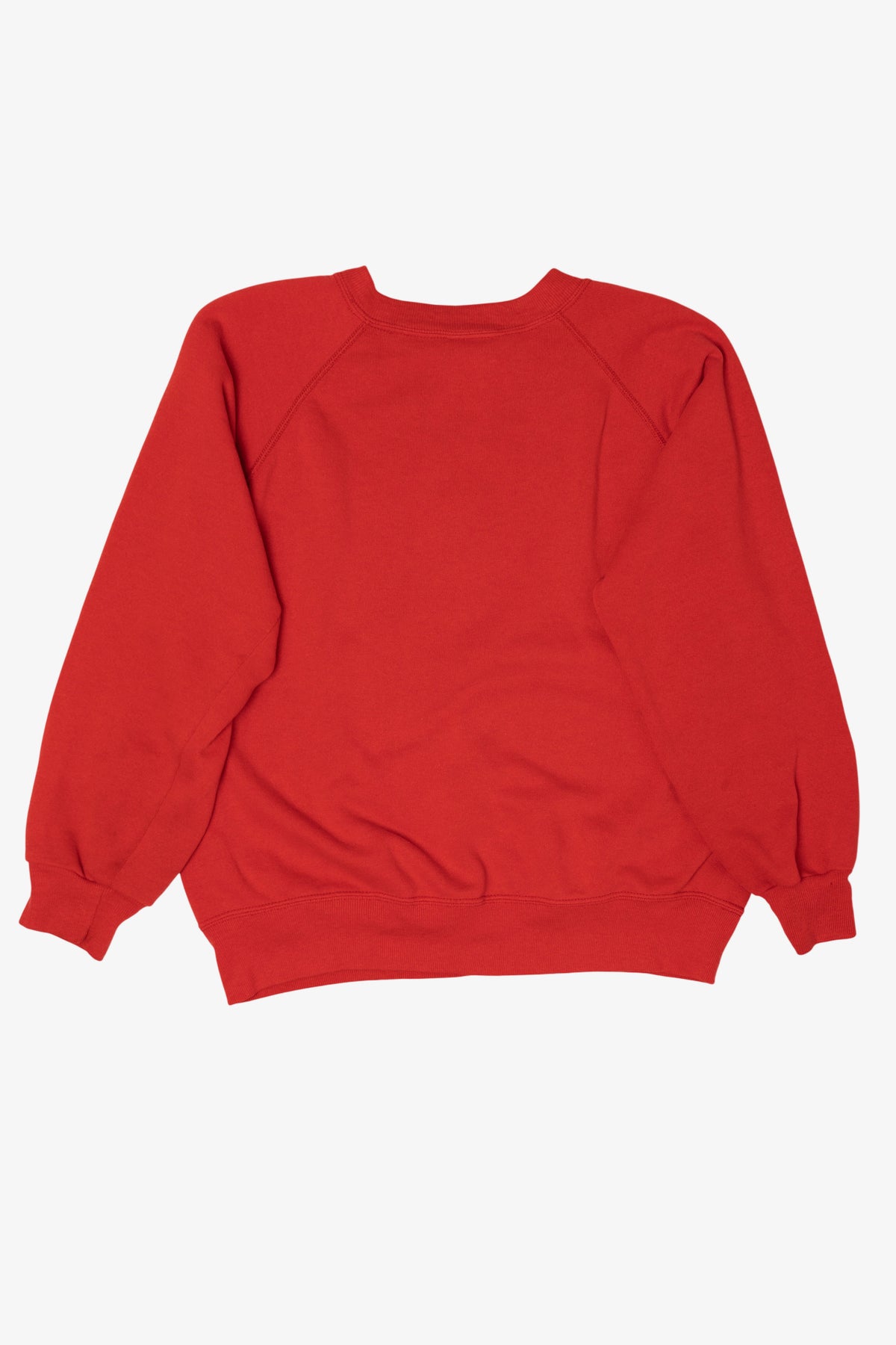 Vintage Red "Institute For Advanced Shopping" Funny Raglan Sweatshirt (1980s)