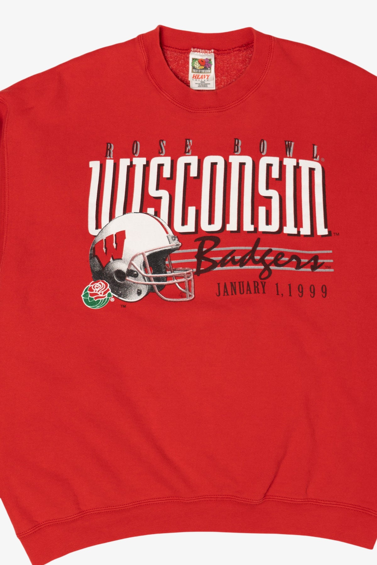 Vintage Red Wisconsin Badgers Rose Bowl Sweatshirt (1990s)