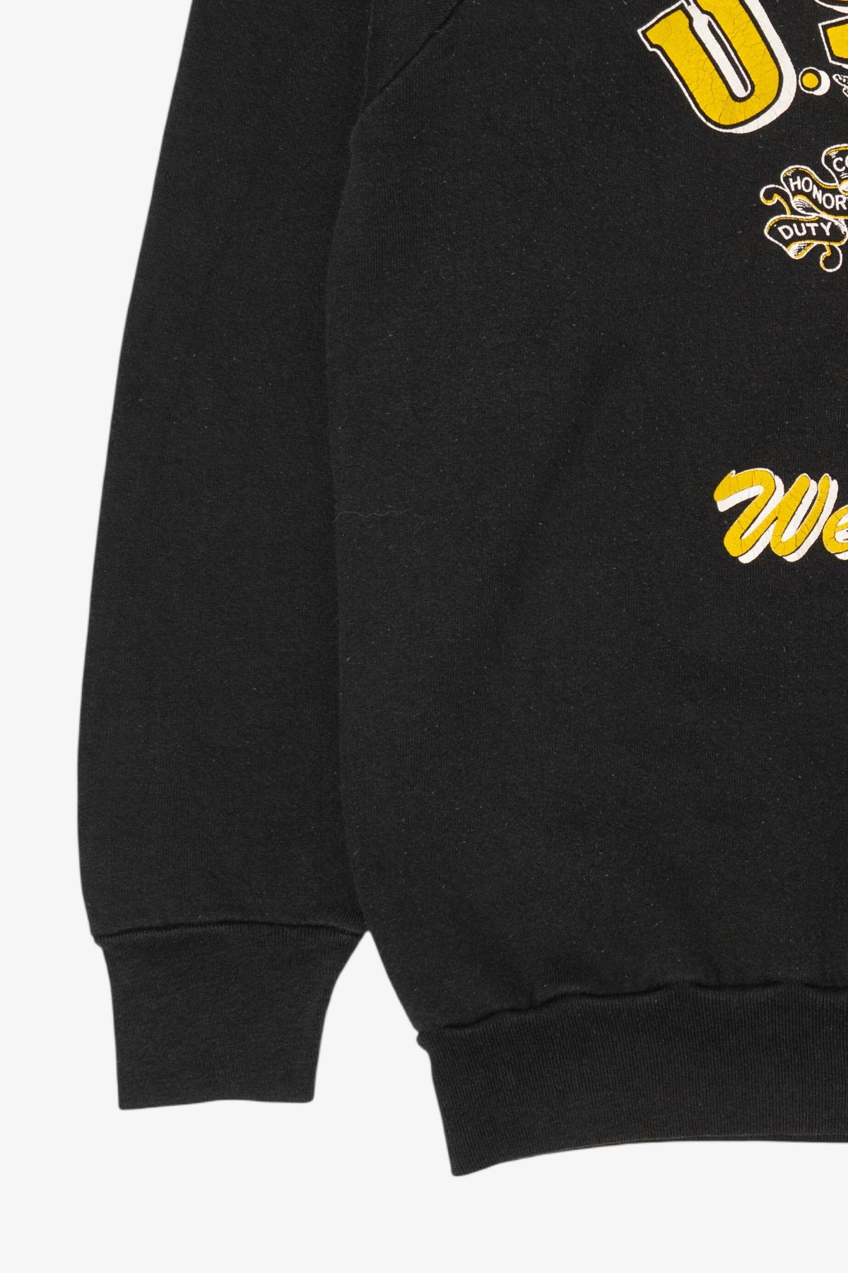 Vintage Black U.S.M.A West Point Raglan Sweatshirt (1990s)