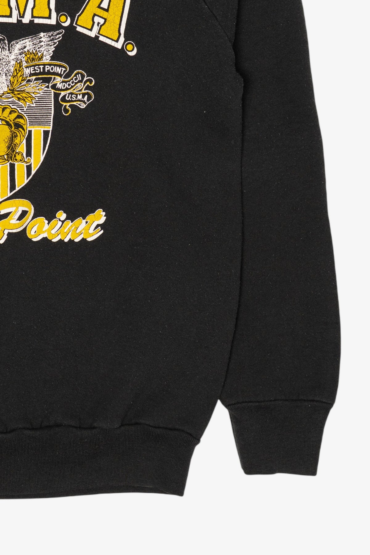 Vintage Black U.S.M.A West Point Raglan Sweatshirt (1990s)