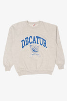 Vintage Light Gray Embossed Decatur Eagles Raglan Sweatshirt (1990s)