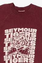 Vintage Burgundy Seymour Tigers Raglan Sweatshirt (1990s)