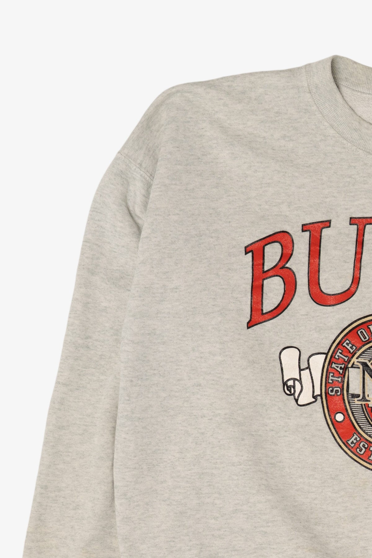 Vintage Distressed Light Gray "Butte" State Of Nebraska Sweatshirt (1990s)