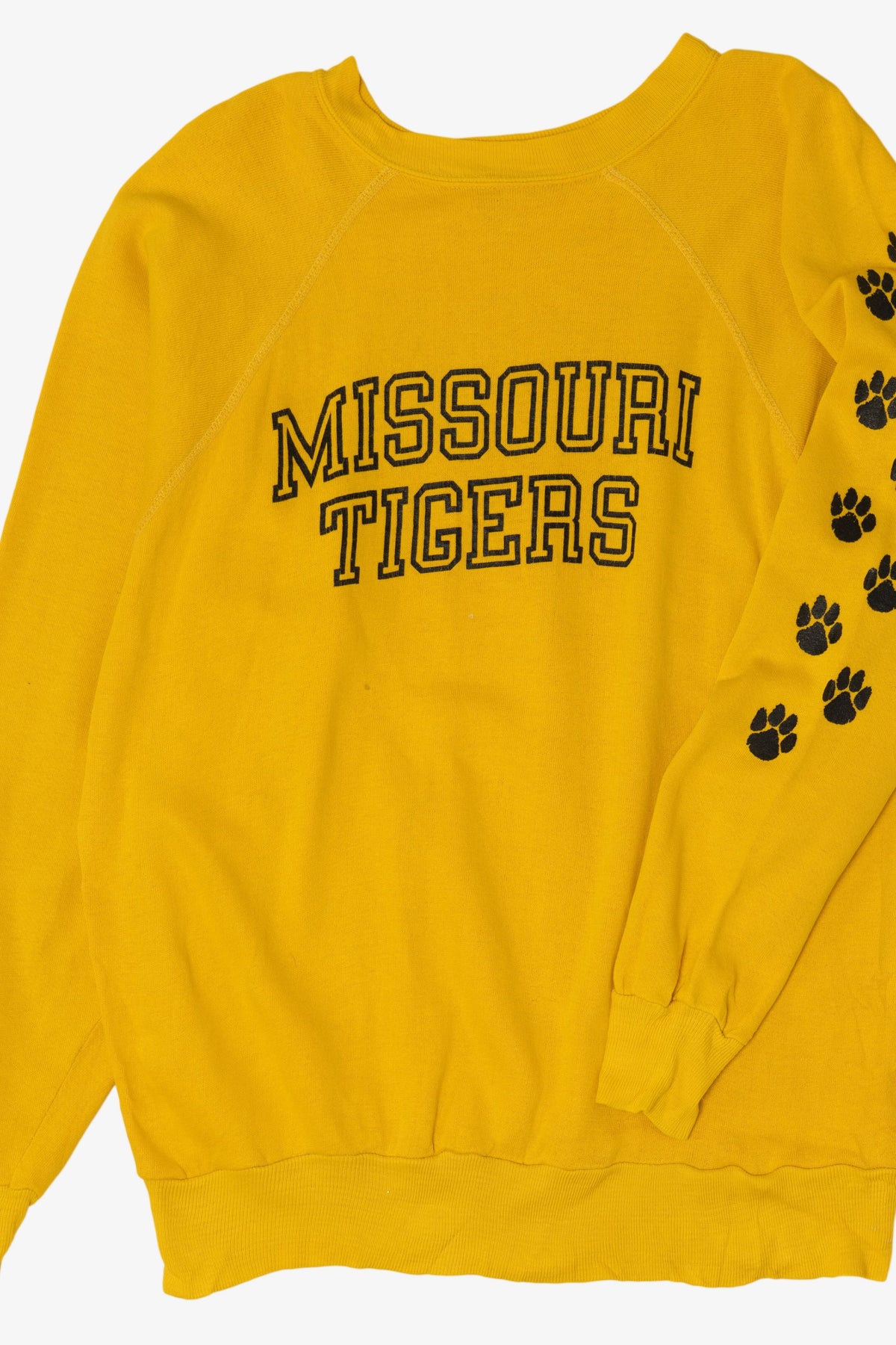Vintage Yellow Missouri Tigers Sportswear Raglan Sweatshirt (1970s)