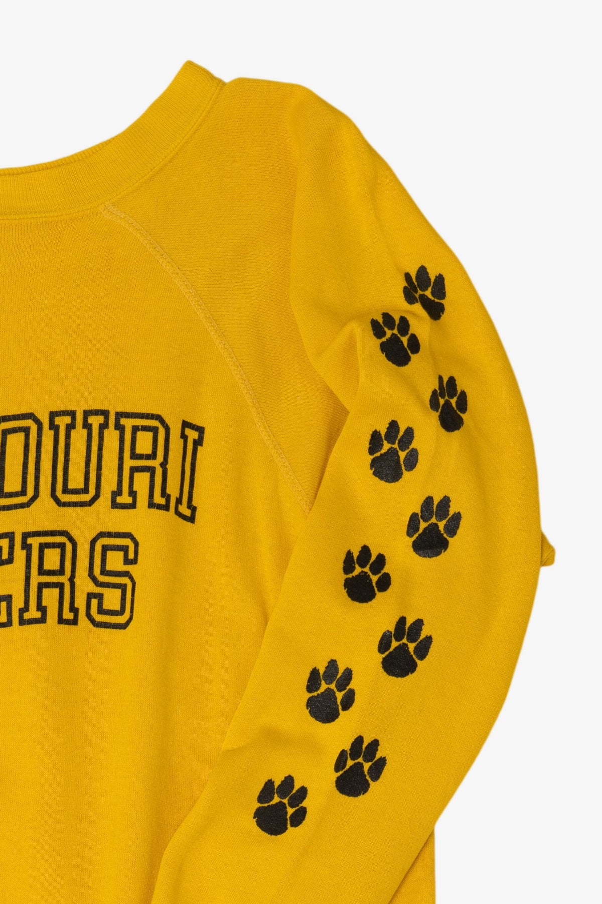 Vintage Yellow Missouri Tigers Sportswear Raglan Sweatshirt (1970s)