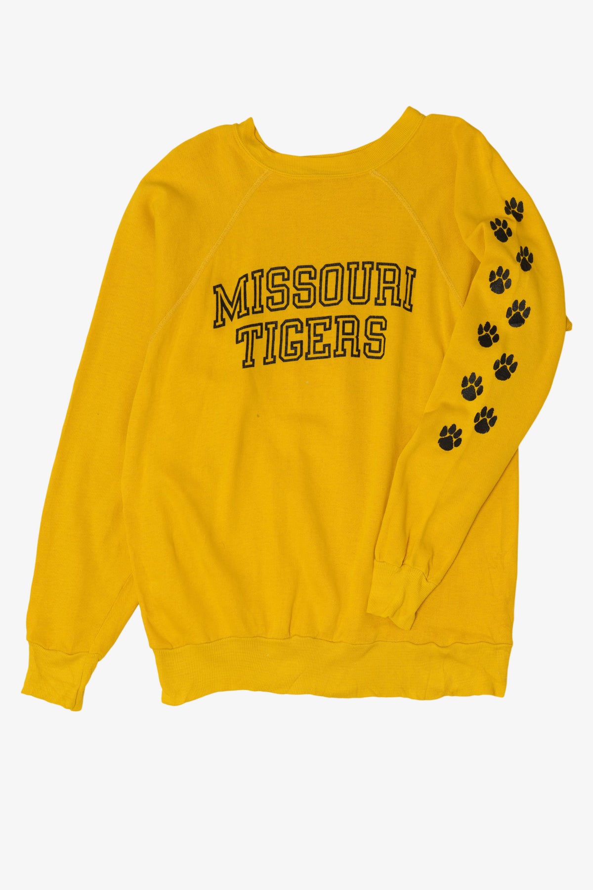 Vintage Yellow Missouri Tigers Sportswear Raglan Sweatshirt (1970s)