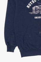 Vintage Navy Blue Notre Dame Academy Omaha Nebraska Distressed Sweatshirt (1990s)