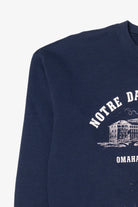 Vintage Navy Blue Notre Dame Academy Omaha Nebraska Distressed Sweatshirt (1990s)